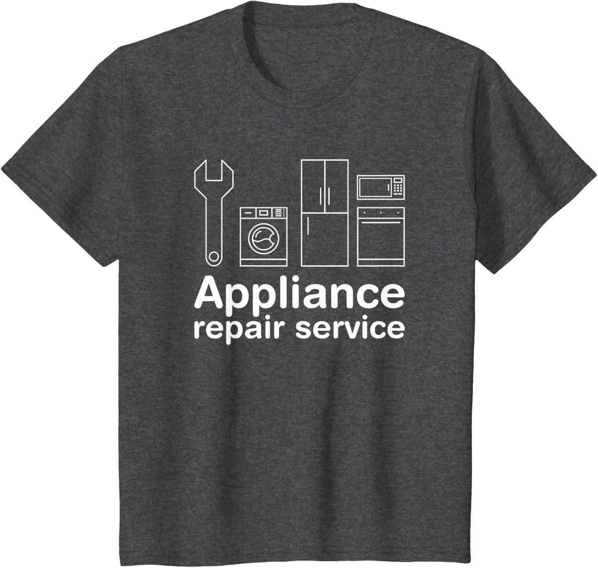 appliance repair service handyman self promotion T-Shirt - Dark Heather Grey