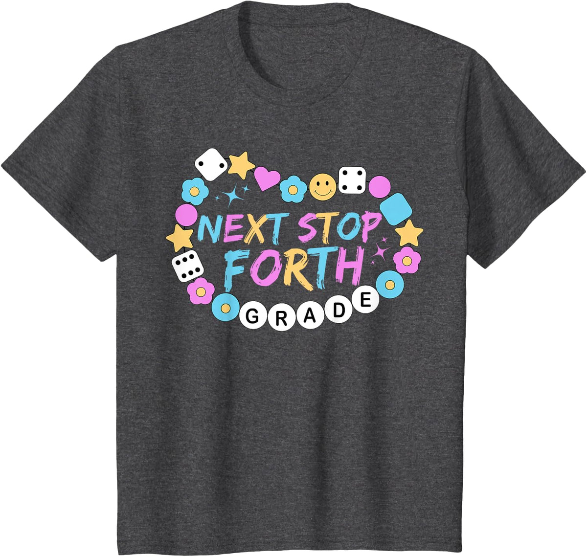 Next Stop 4th Grade 3rd Grade Last Day Of School Graduation T-Shirt - Dark Heather Grey