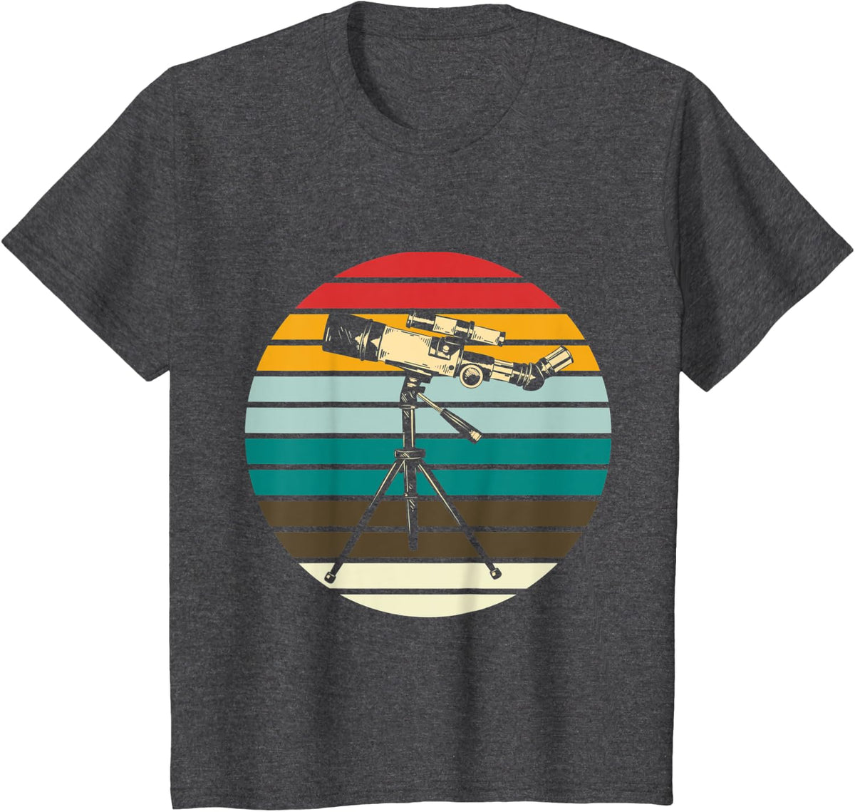 Science Telescope Astronomer Gift Astronomy T-Shirt - Dark Heather Grey