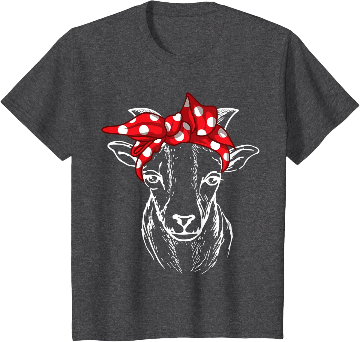 Goat Bandana Headband for Animal Lover T-Shirt - Dark Heather Grey