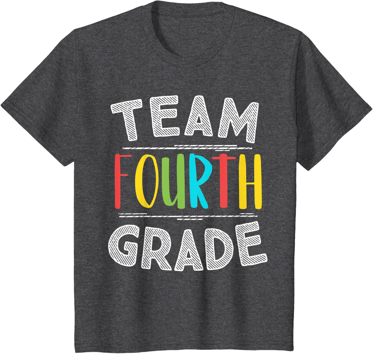 Team Fourth Grade Teacher Gifts 4th Grade Back To School Men Women Kids T-Shirt - Dark Heather Grey
