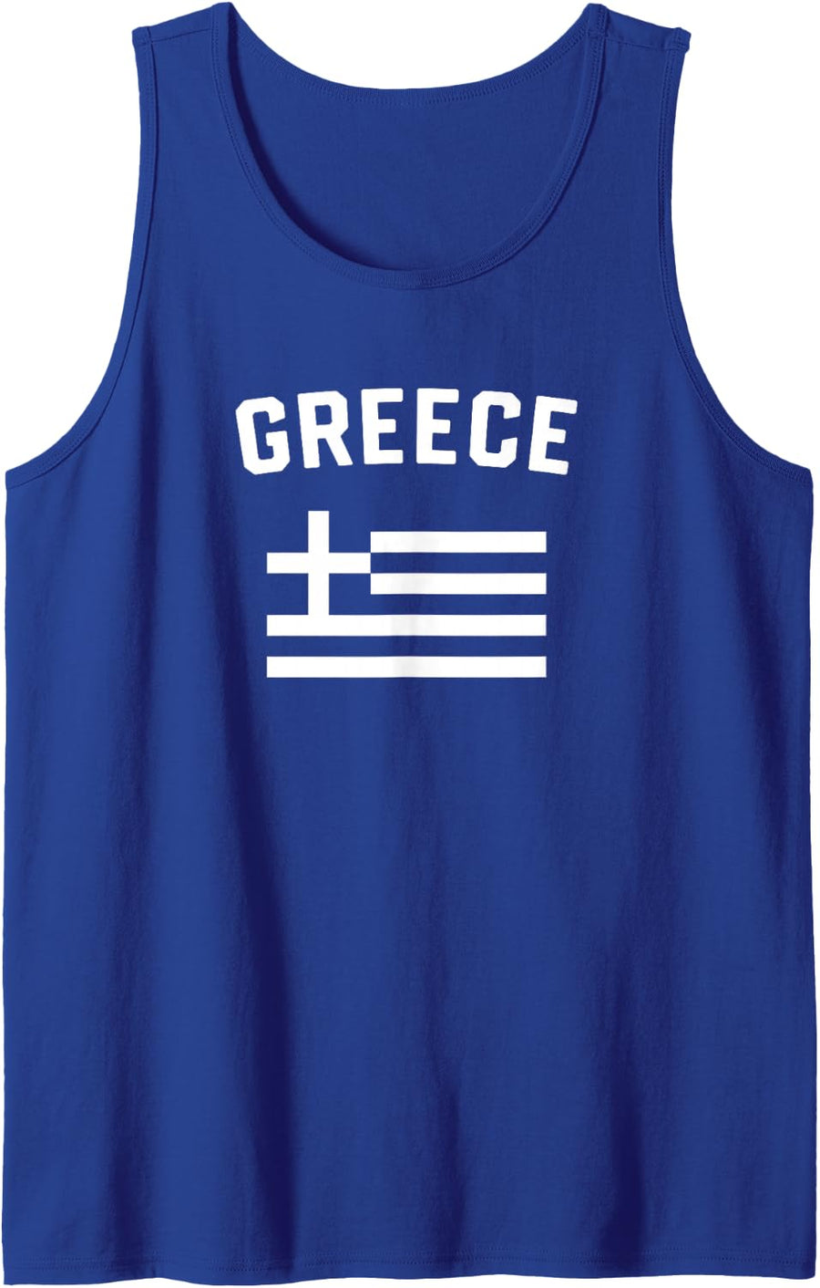 I Love Greece Minimalist Greek Flag Tank Top - Royal Blue
