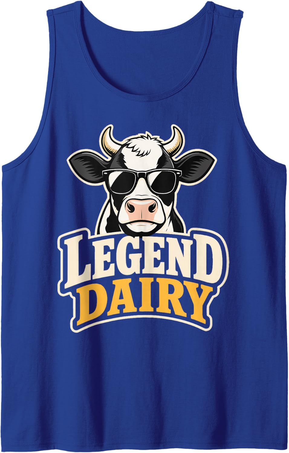 Vintage Dairy Farmer Cow Farming Agriculture Sleeveless Tank Top - Royal Blue