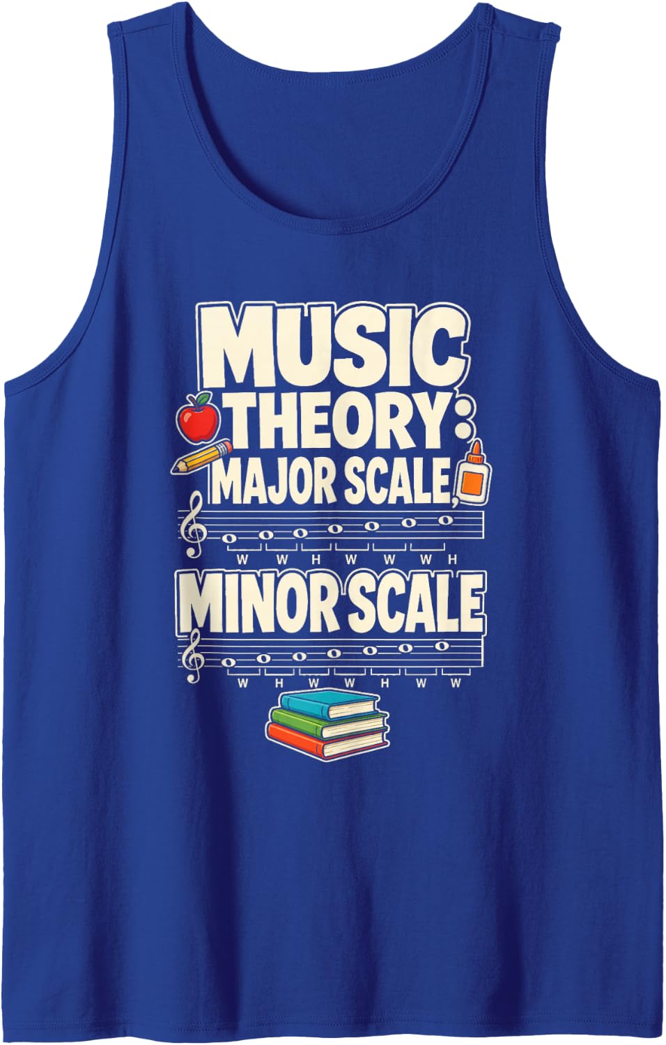 Music Theory Teacher Major and Minor Scale Elementary Gift Sleeveless Tank Top - Royal Blue