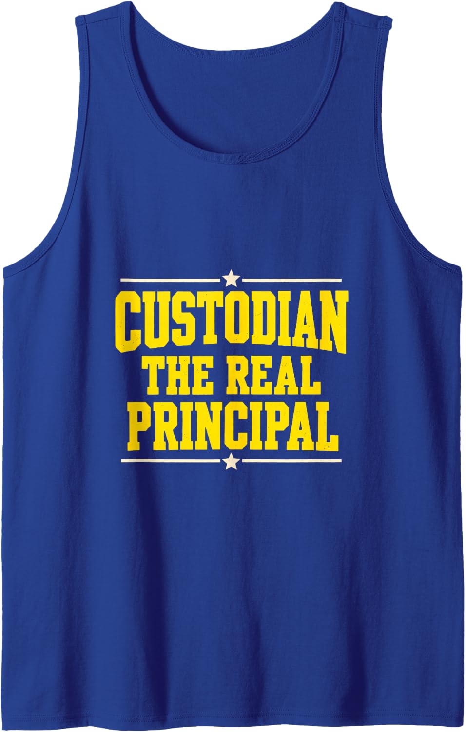 Custodian the Real Principal Sleeveless Tank Top - Royal Blue