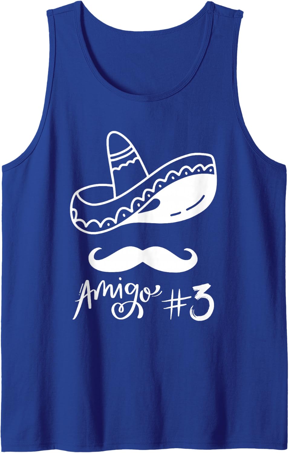 Mexican Amigo #3 Group Matching Cinco de Mayo - Halloween Sleeveless Tank Top - Royal Blue