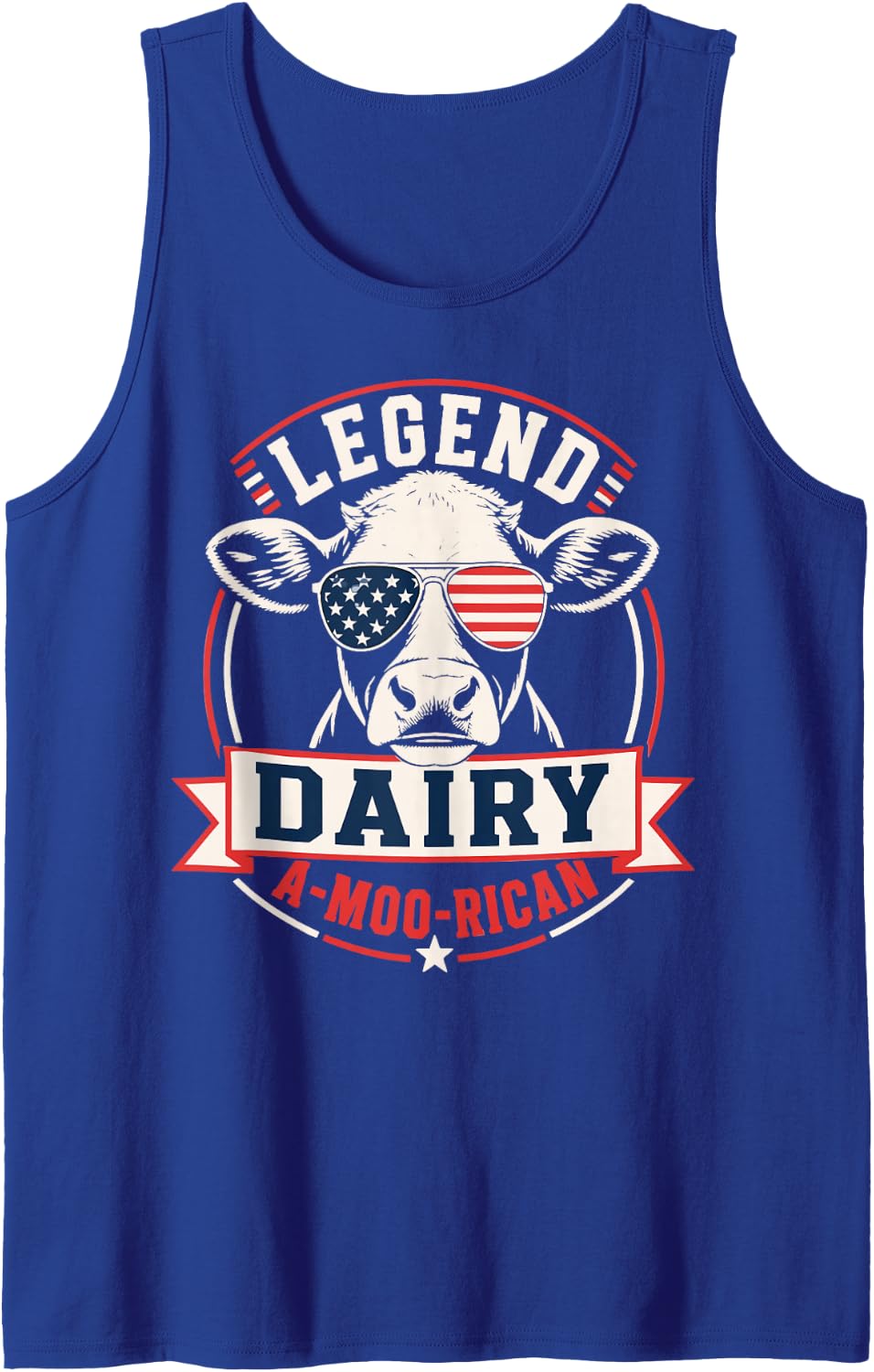 Dairy Farmer Cow USA Farming Agriculture Sleeveless Tank Top - Royal Blue