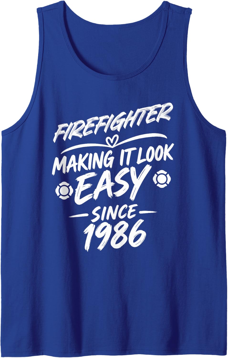 Firefighter 40th Birthday Anniversary, Perfect Firefighter Sleeveless Tank Top - Royal Blue
