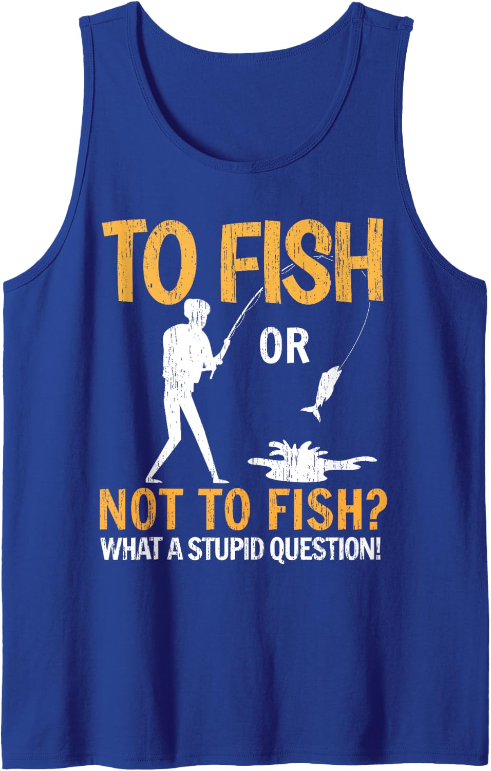 Fisherman Fishing Funny Saying Fisherman Saying Sleeveless Tank Top - Royal Blue