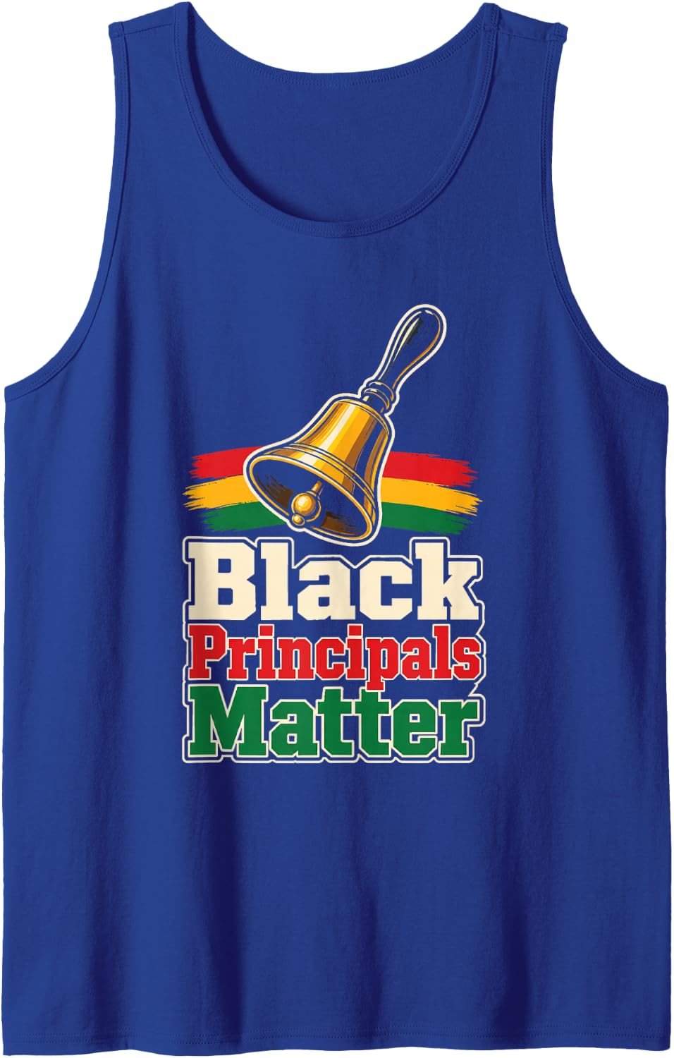 Black Principals Matter Elementary School Office Gift Sleeveless Tank Top - Royal Blue
