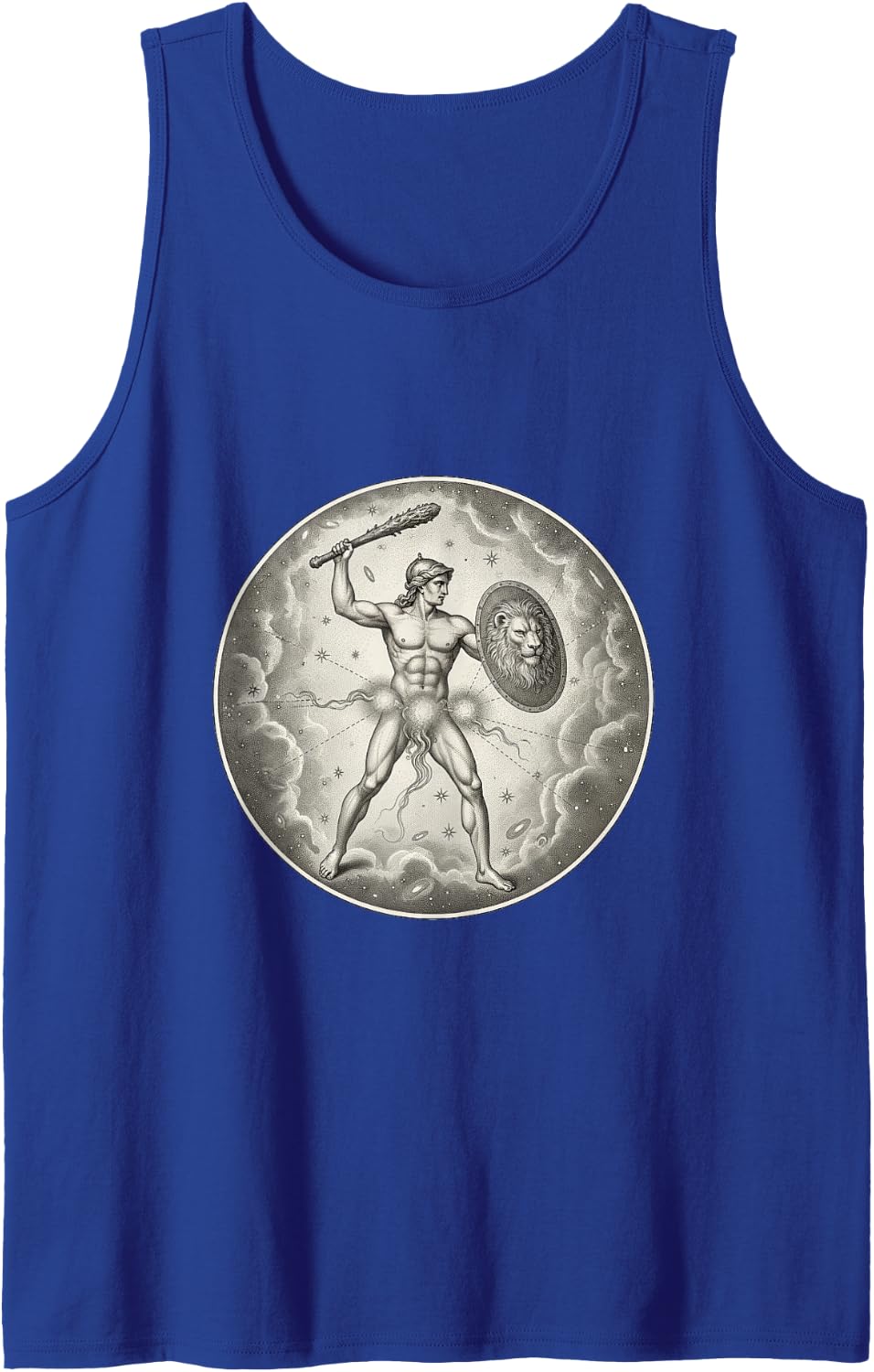 Orion the Hunter Star Constellation Chart Art Graphic Sleeveless Tank Top - Royal Blue