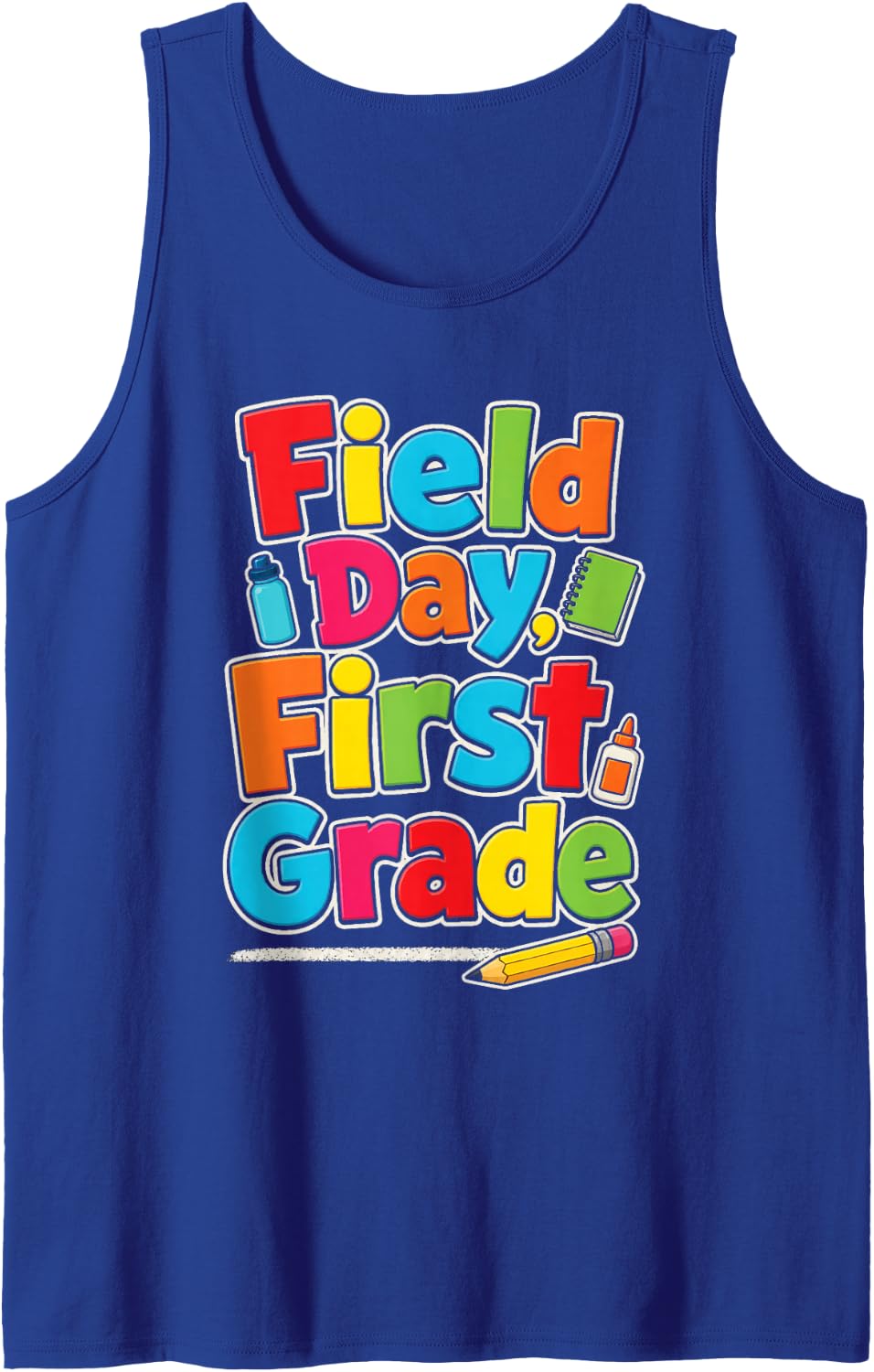 1st Grade Field Day First Graders Elementary School Sleeveless Tank Top - Royal Blue