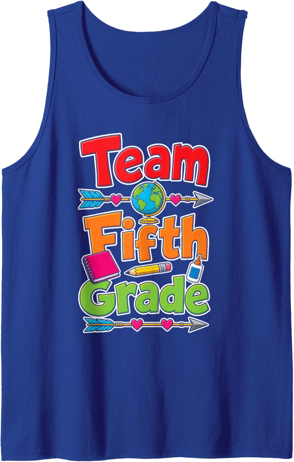 5th Grade Team Squad Matching Elementary School Class Sleeveless Tank Top - Royal Blue