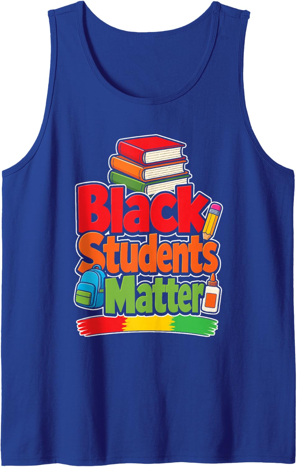 Elementary School Black Students Matter Back to Class Sleeveless Tank Top - Royal Blue