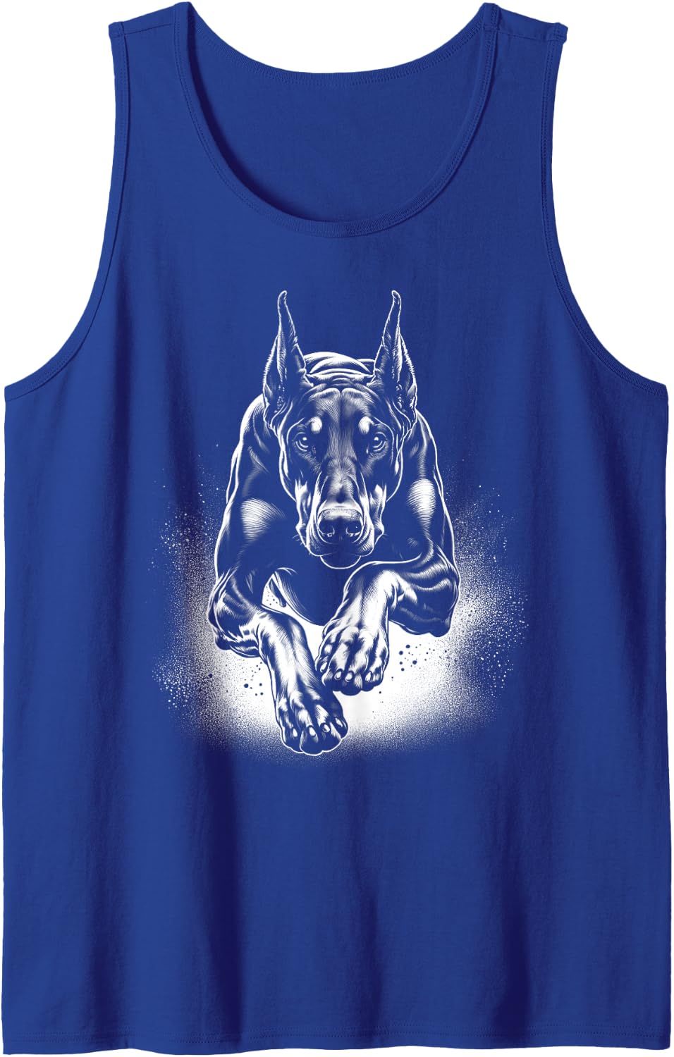 Cool Doberman Dog in Jump Tank Top - Royal Blue