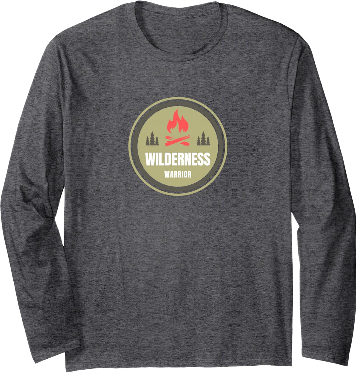 Wilderness Warriors Long Sleeve T-Shirt - Adult Unisex Dark Heather Grey