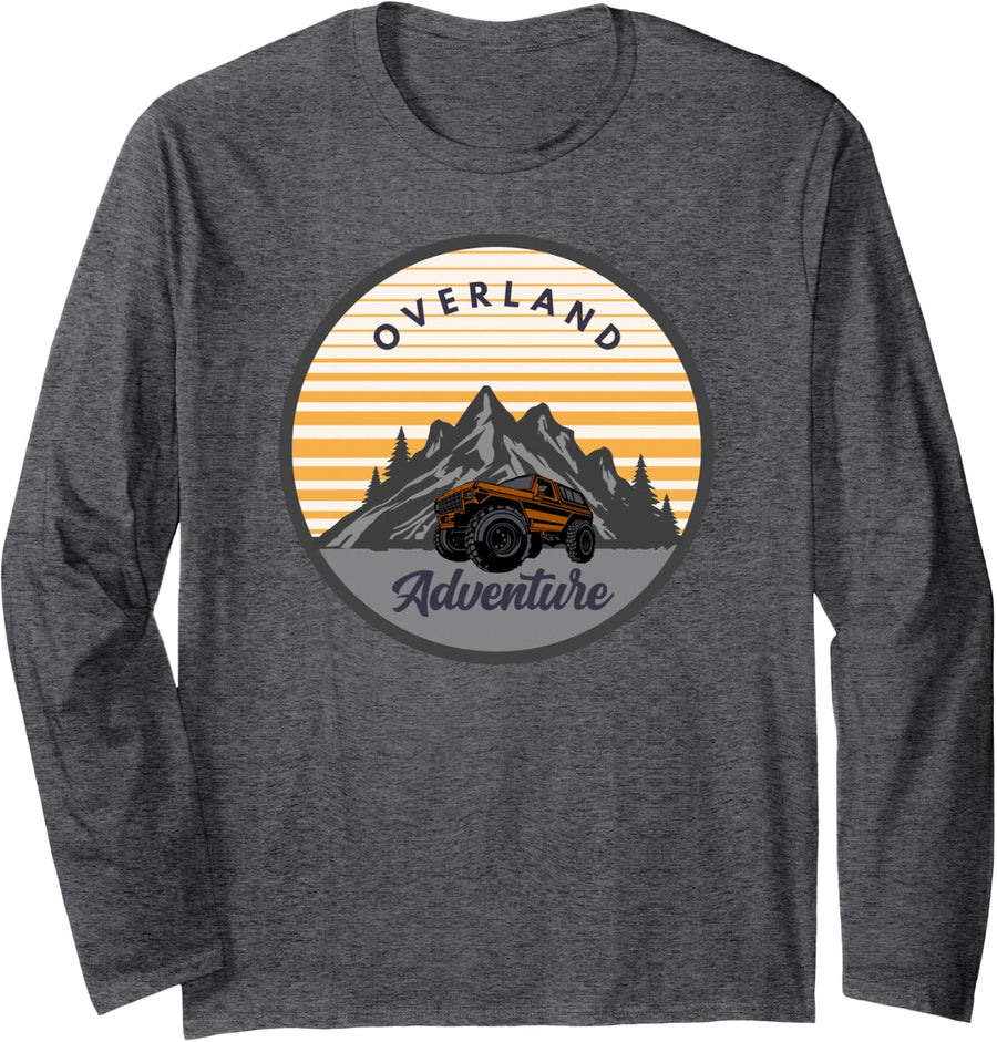 Overland Adventure Overlanding Long Sleeve T-Shirt - Adult Unisex Dark Heather Grey