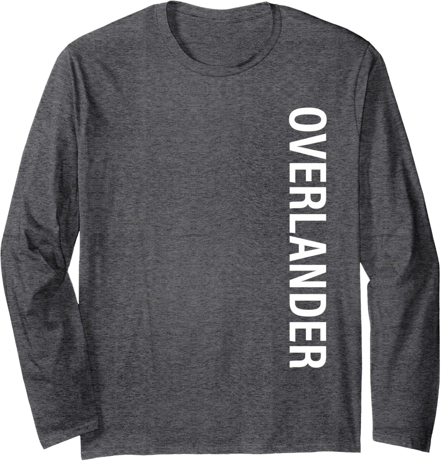 Overlander Vertical Long Sleeve T-Shirt - Adult Unisex Dark Heather Grey