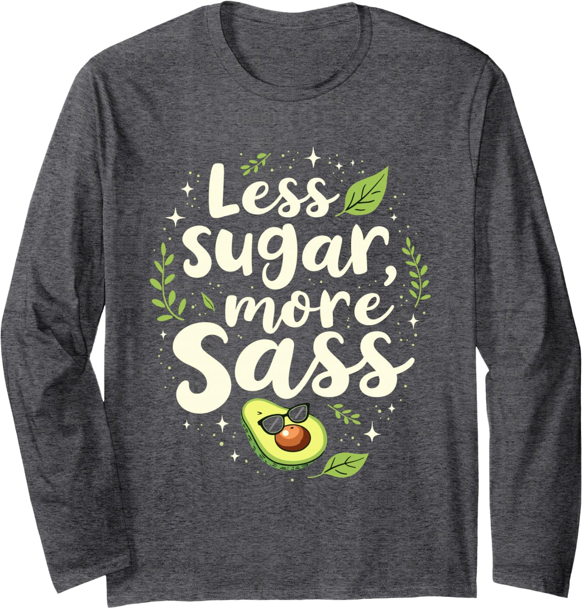 Keto Diet Enthusiast Low-Carb Lifestyle and Keto Motivation Long Sleeve T-Shirt - Adult Unisex Dark Heather Grey