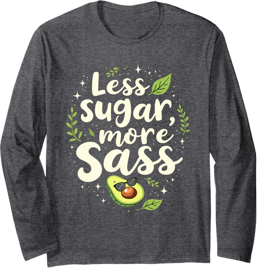 Keto Diet Enthusiast Low-Carb Lifestyle and Keto Motivation Long Sleeve T-Shirt - Adult Unisex Dark Heather Grey