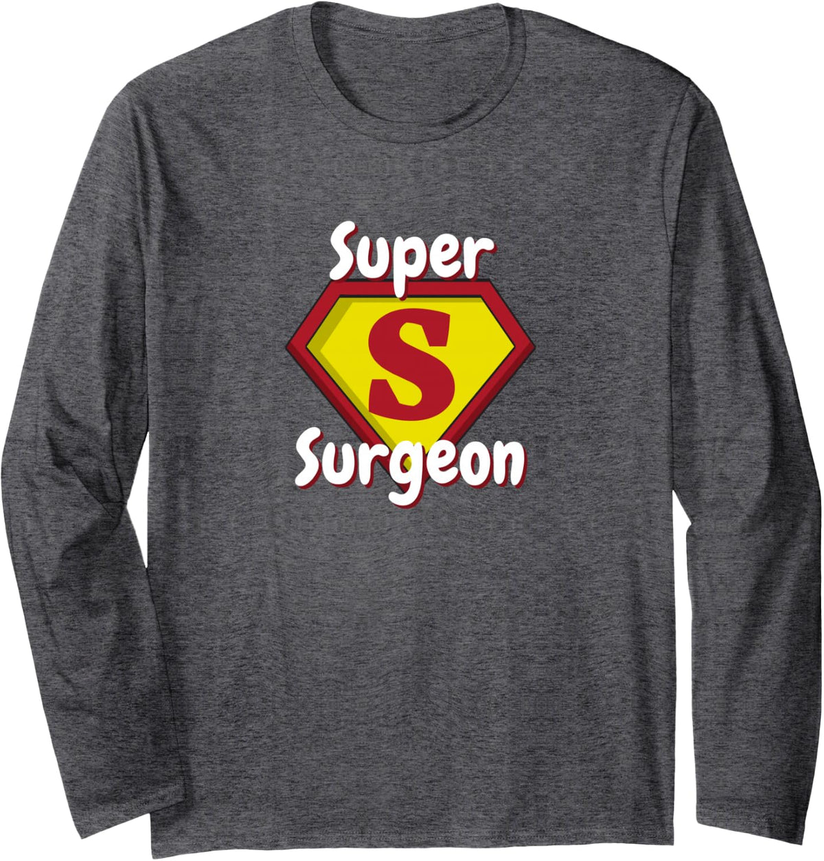 Super Surgeon | Hero MD Long Sleeve T-Shirt - Adult Unisex Dark Heather Grey