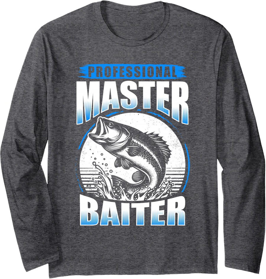 Professional Master Baiter Long Sleeve T-Shirt - Adult Unisex Dark Heather Grey