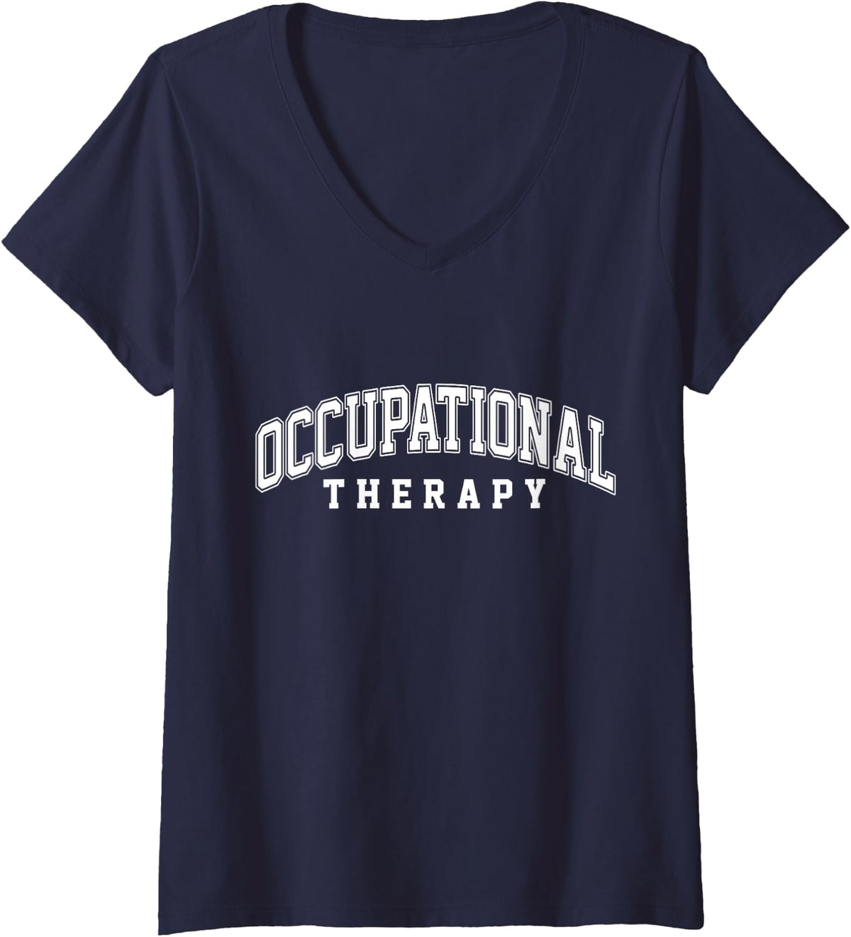 Women's Occupational Therapy Pediatric Therapist OT Month Men Women V-Neck T-Shirt - Navy Blue