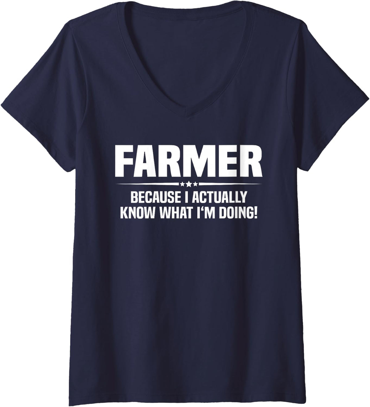 Women's Farmer What I'm Doing V-Neck T-Shirt - Navy Blue