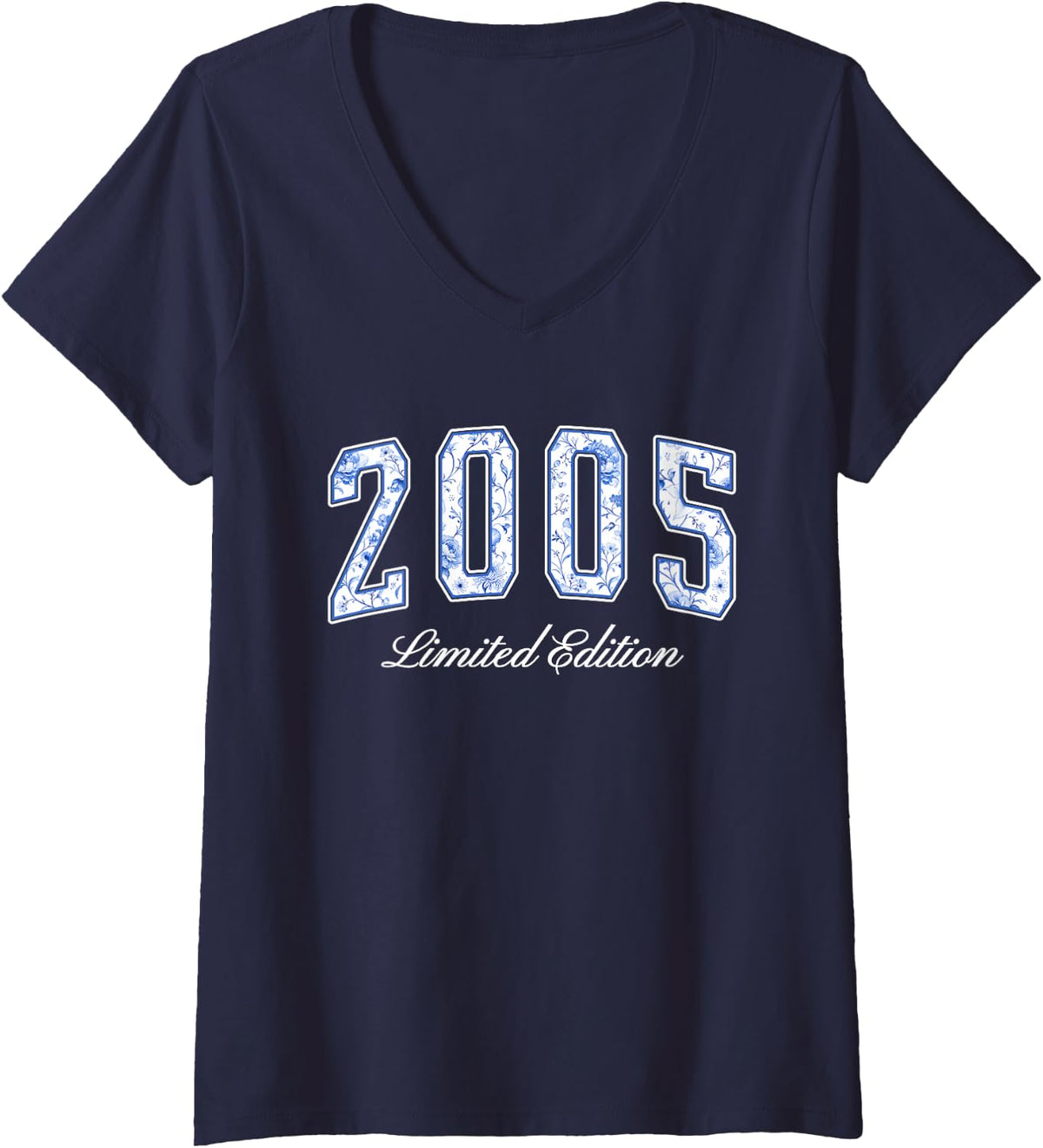 Women's 2005 Limited Edition 21st Birthday Women 21 Year Old V-Neck T-Shirt - Navy Blue