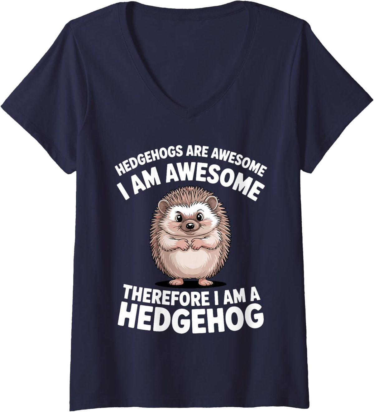 Women's Funny Hedgehog Costume for Men Women Kids Hedgehog Lover V-Neck T-Shirt - Navy Blue