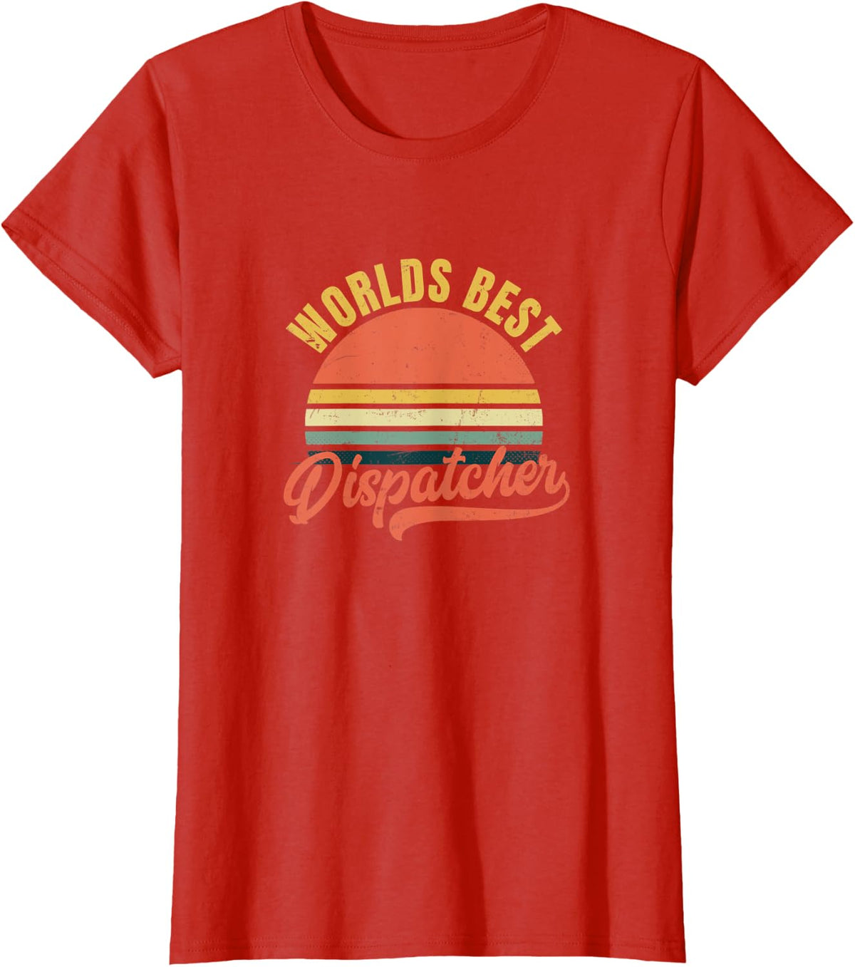 911 Dispatcher Design Worlds Best Dispatcher Gift T-Shirt - Red