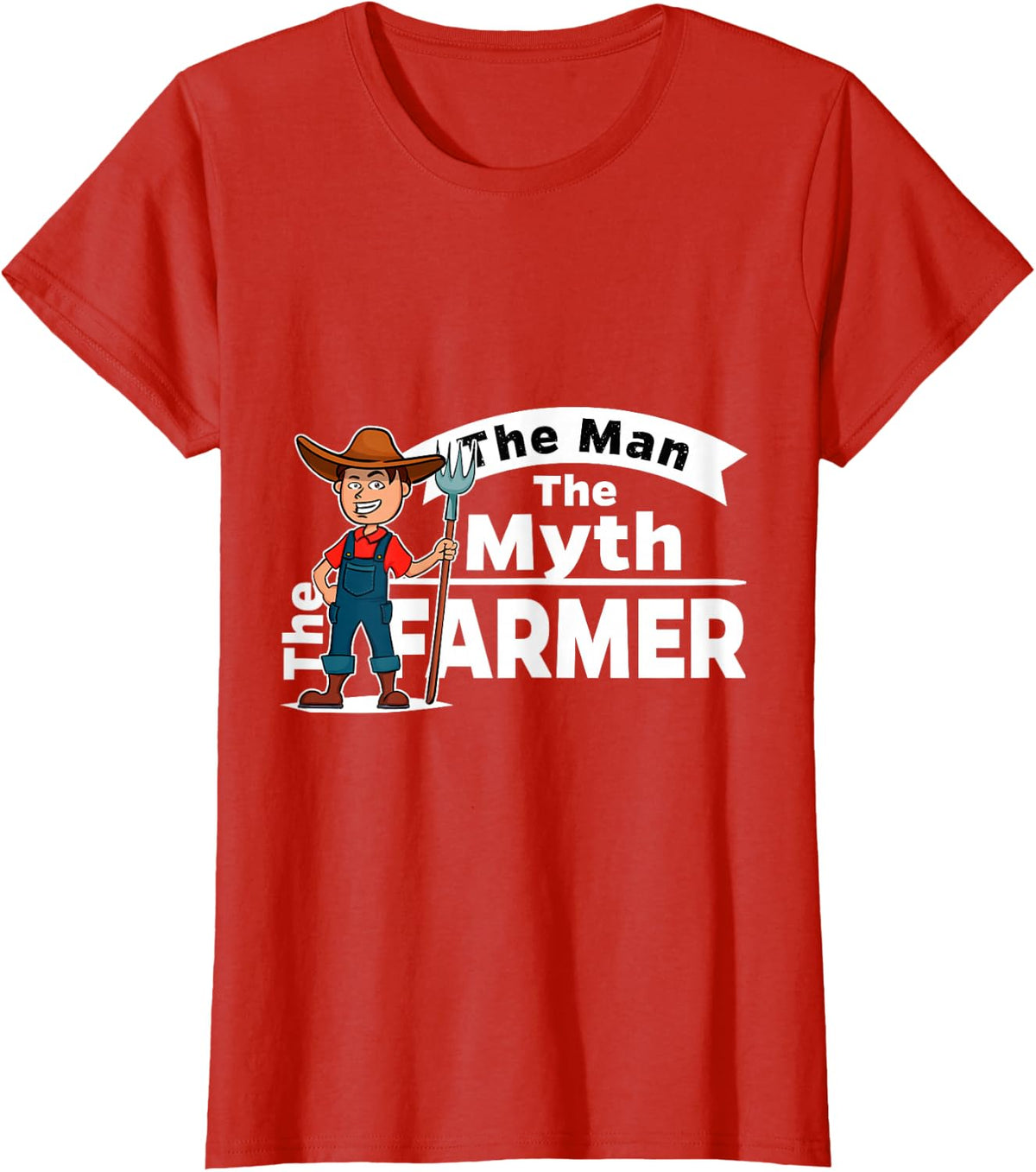 The Man, The Myth, The Farmer - Funny Farmer Gift T-Shirt - Red