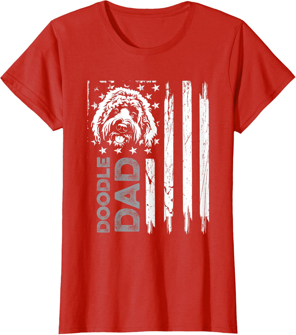 Doodle Dad Funny Goldendoodle Daddy T-Shirt - Red