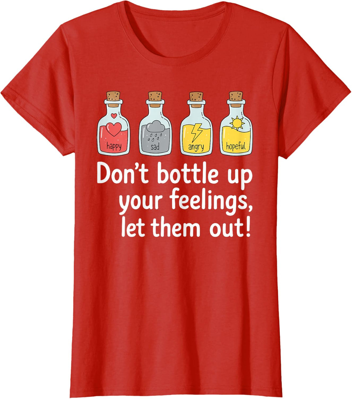 Don't Ghost Your Feelings Mental Health Awareness T-Shirt - Red
