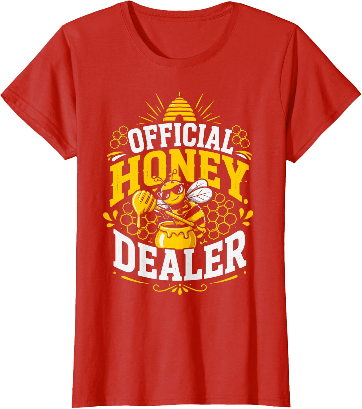 Honey Dealer Beekeeping Funny Bees Beekeeper T-Shirt - Red