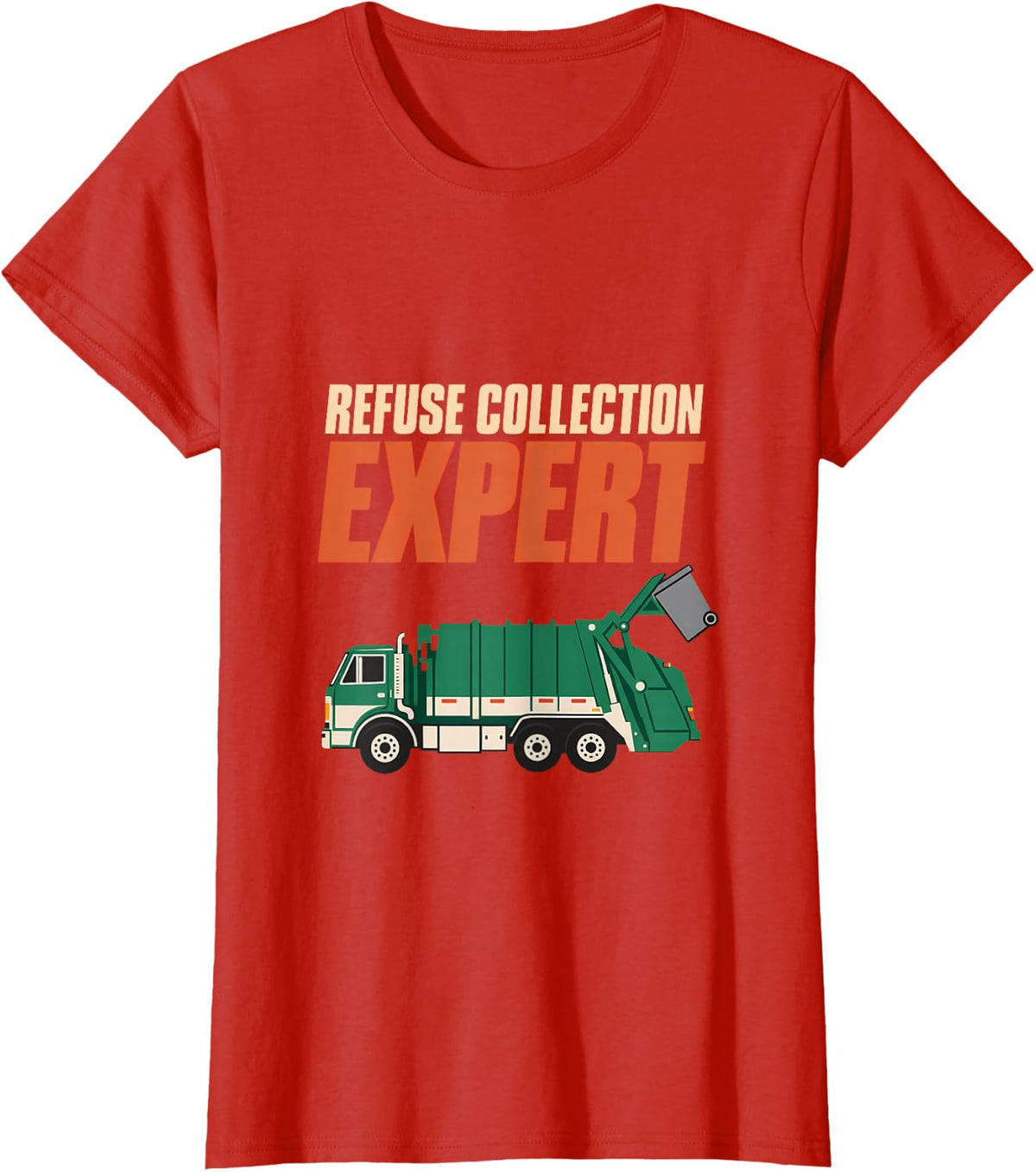 Refuse Collection Expert Garbage Truck Driver Recycling T-Shirt - Red