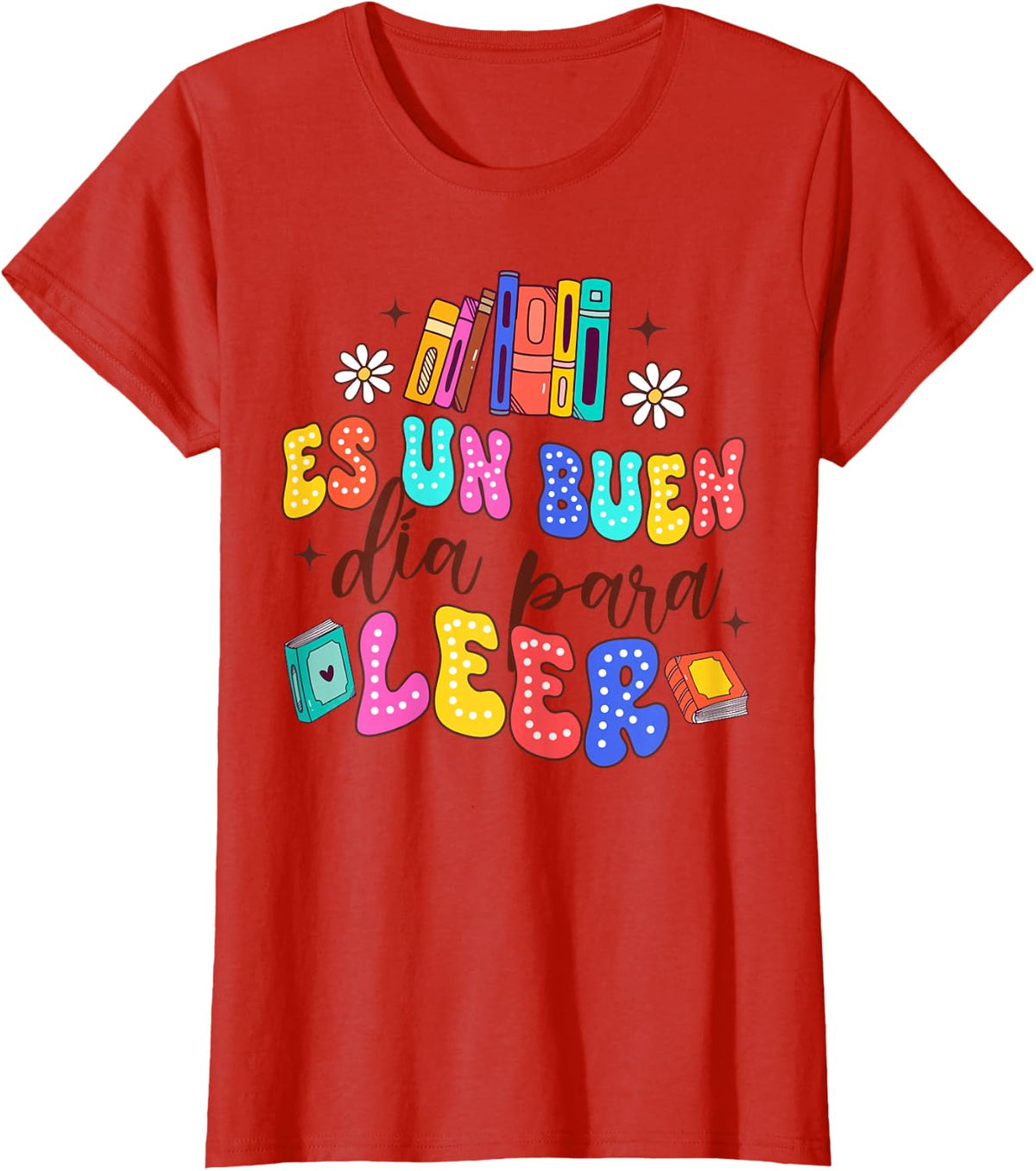 Spanish Teacher Teaching Maestra Es Un Buen Dia Para Leer T-Shirt - Red