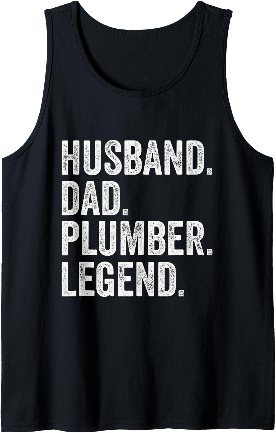 Men's Husband Dad Plumber Legend Retro Vintage Sleeveless Tank Top - Black