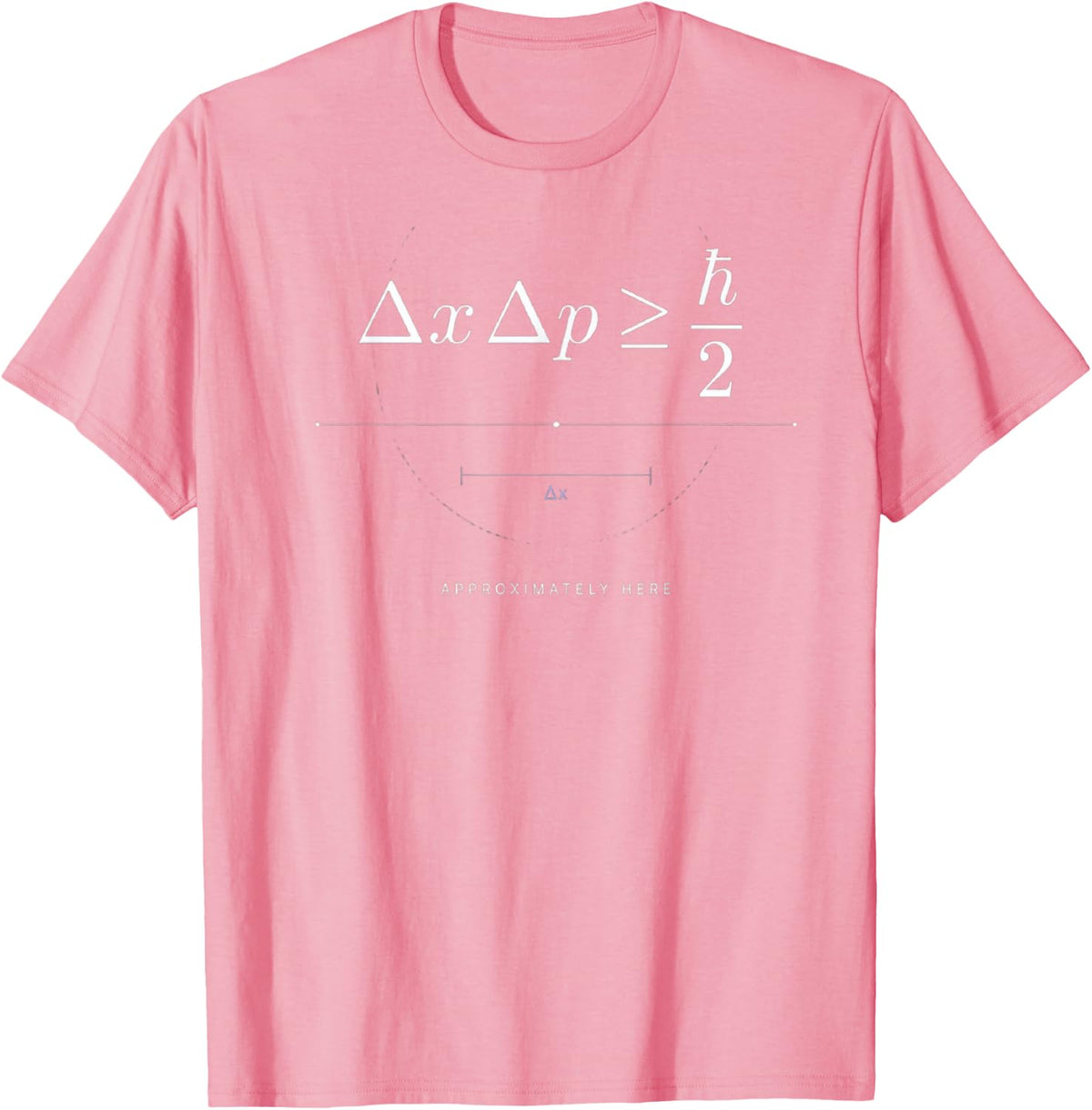 Heisenberg Uncertainty Quantum Physics Formula Humor T-Shirt - Pink