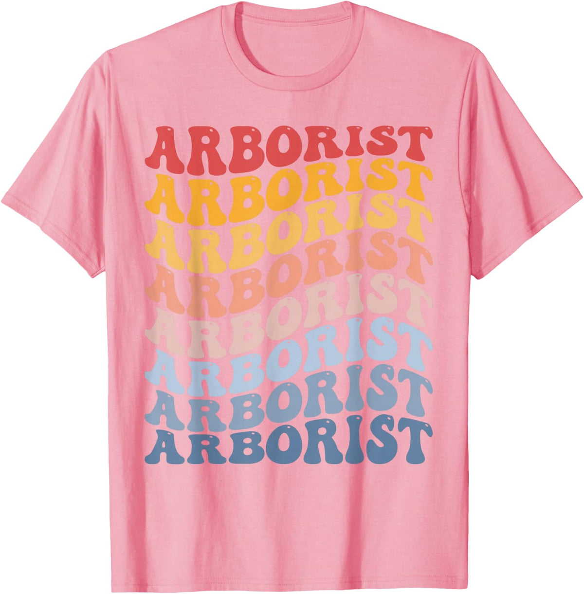 Arborist Tree Surgeon Groovy T-Shirt - Pink