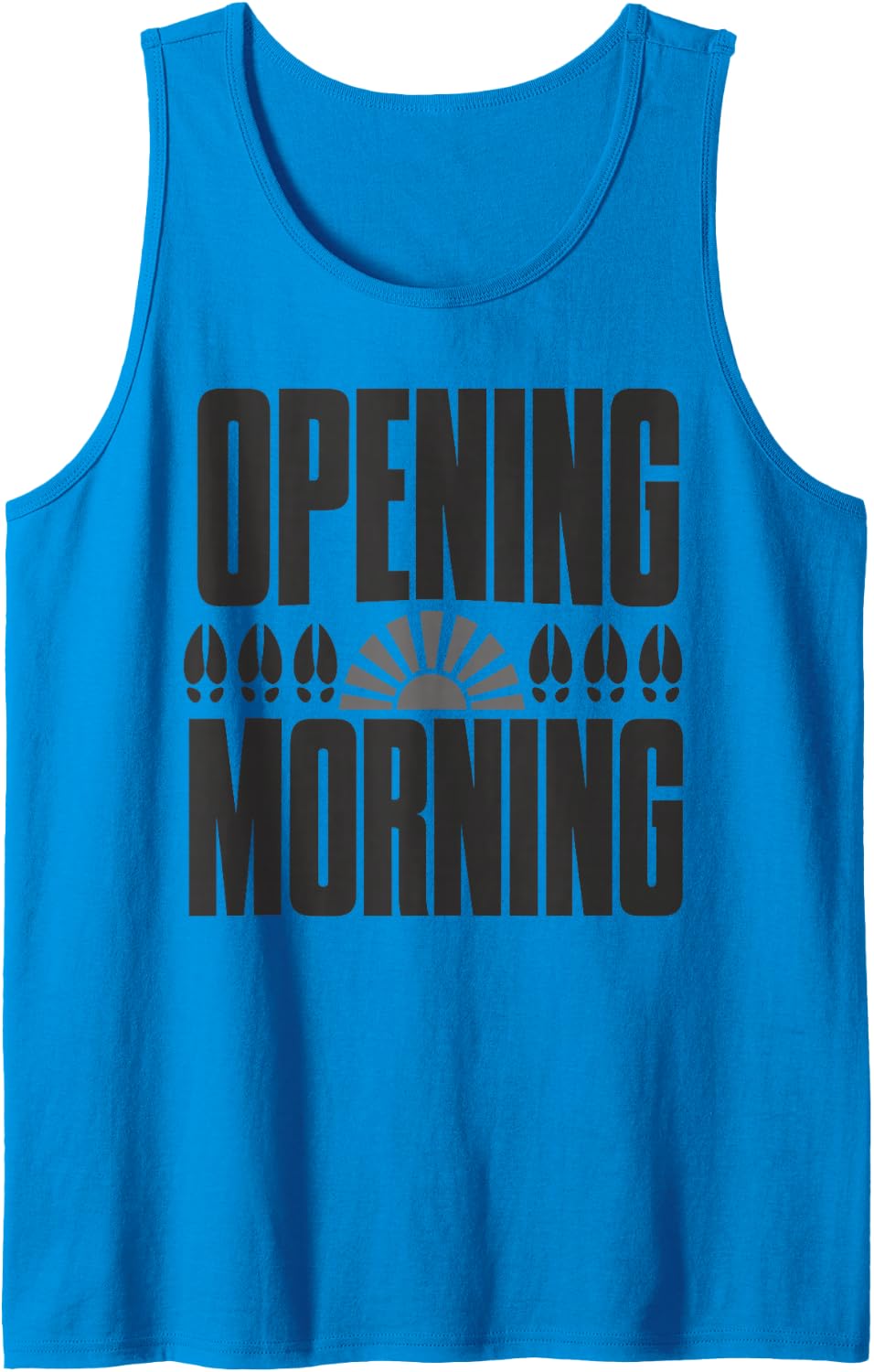 Opening Morning Frost Deer Hunting Tracks Sleeveless Tank Top - Sapphire Blue