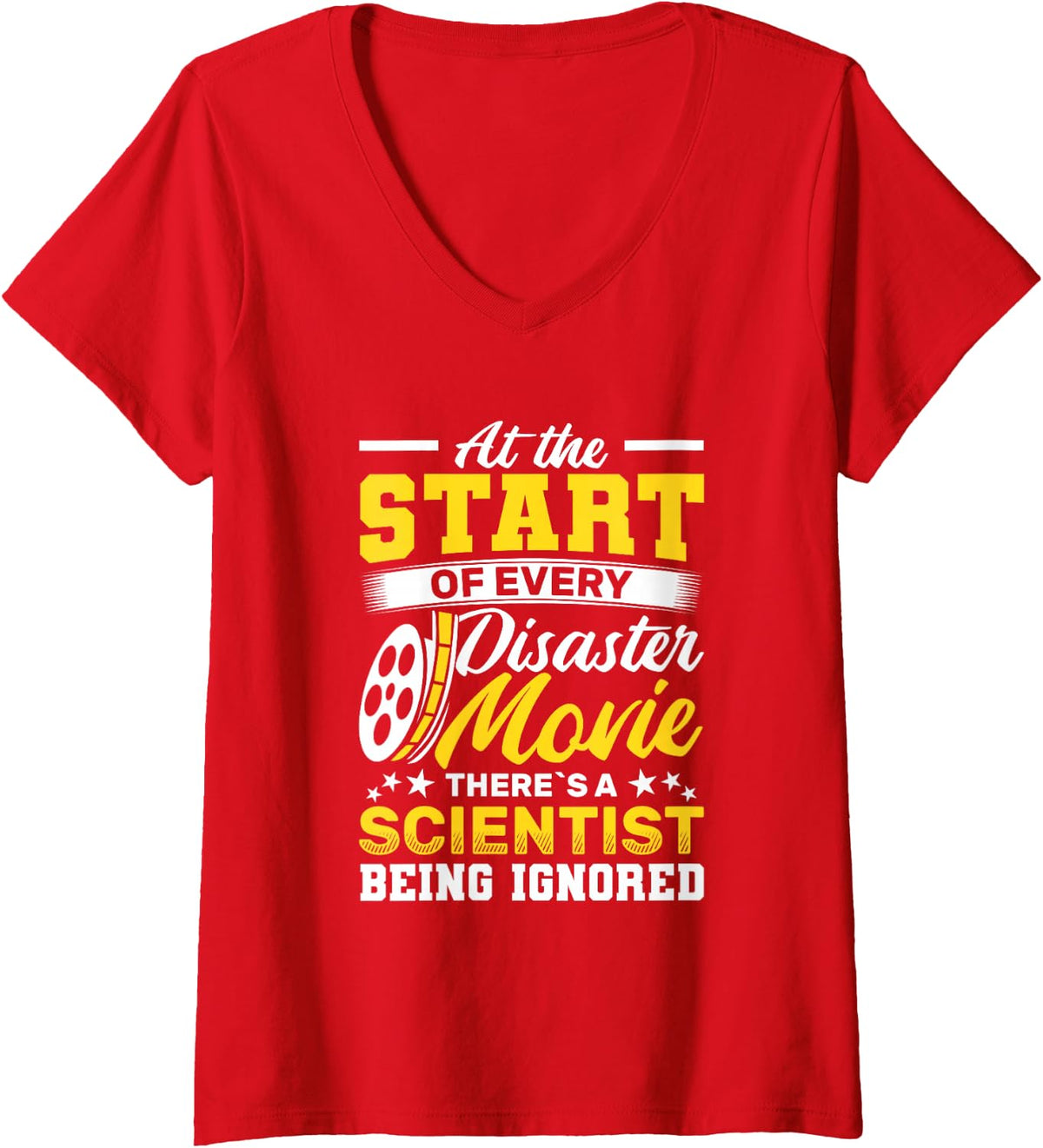 Women's Funny Science Quotes Physician Science Teacher V-Neck T-Shirt - Red