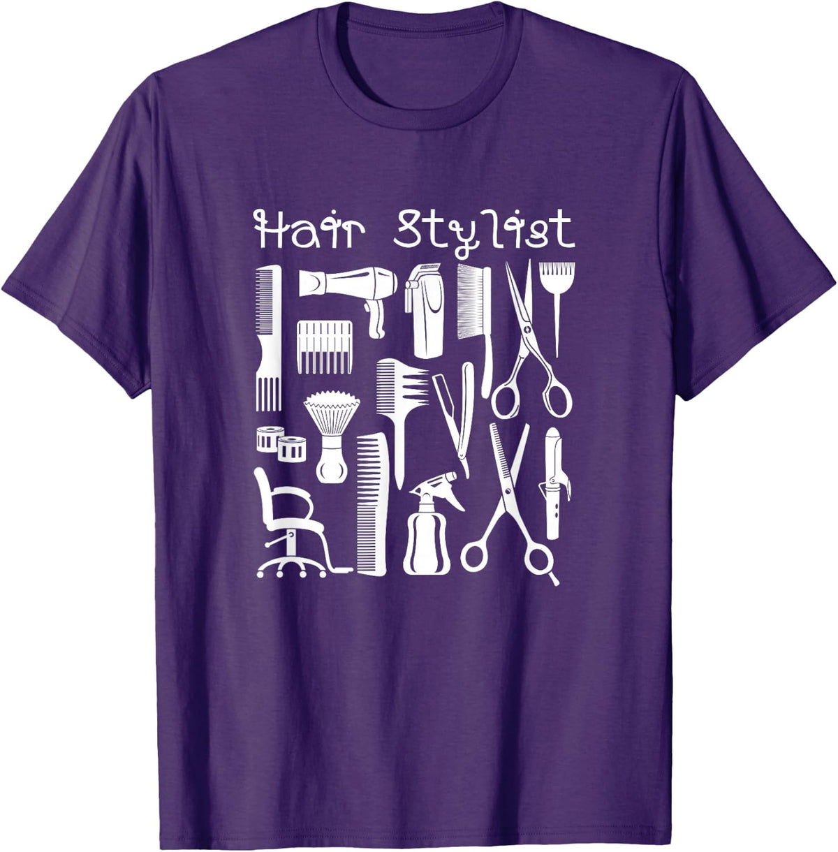 Hairdresser Stylist - Hairstyle Hair Salon Hairstylist T-Shirt - Purple
