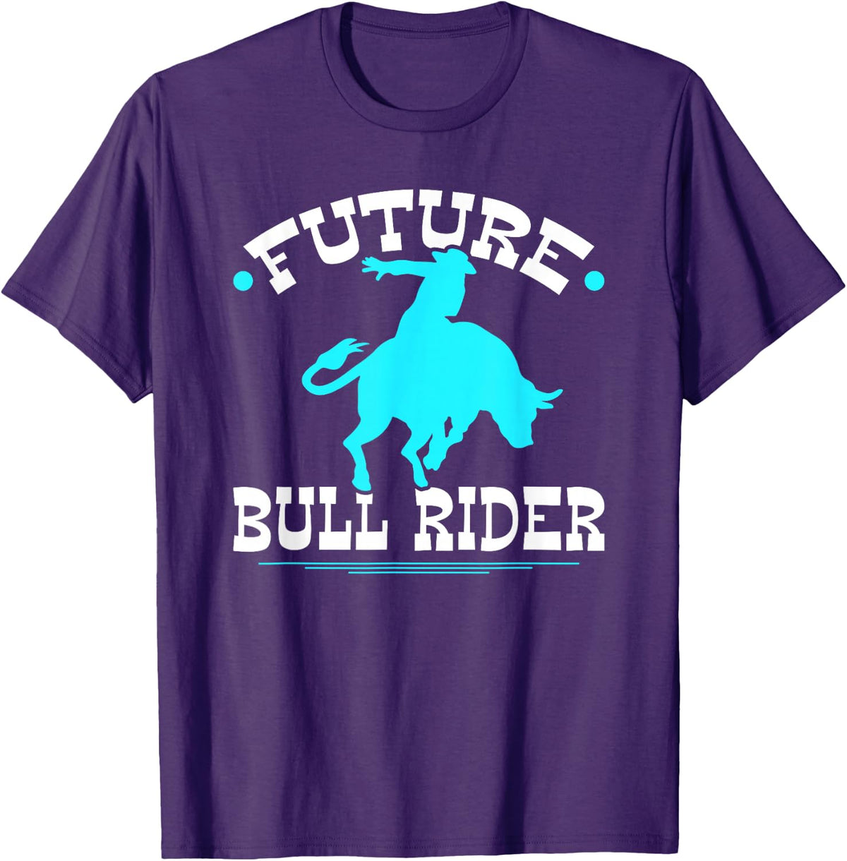 Future Bull Rider Little Cowboy Western Bull Riding T-Shirt - Purple