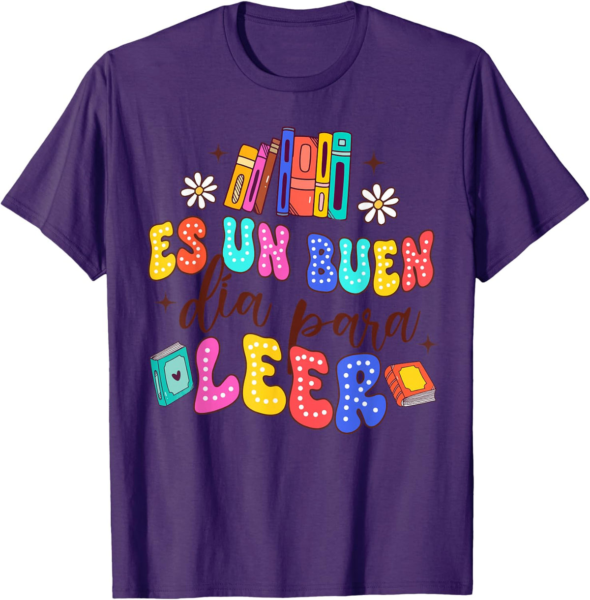 Spanish Teacher Teaching Maestra Es Un Buen Dia Para Leer T-Shirt - Purple