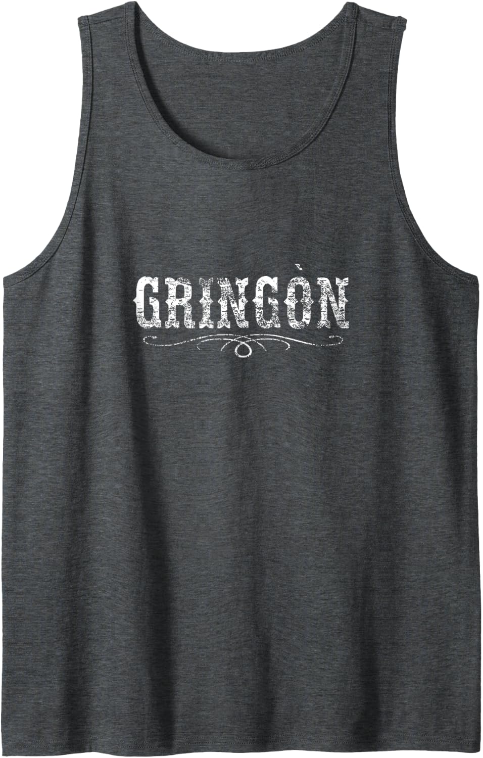Cinco de Mayo: El Gringòn Tank Top - Dark Heather Grey