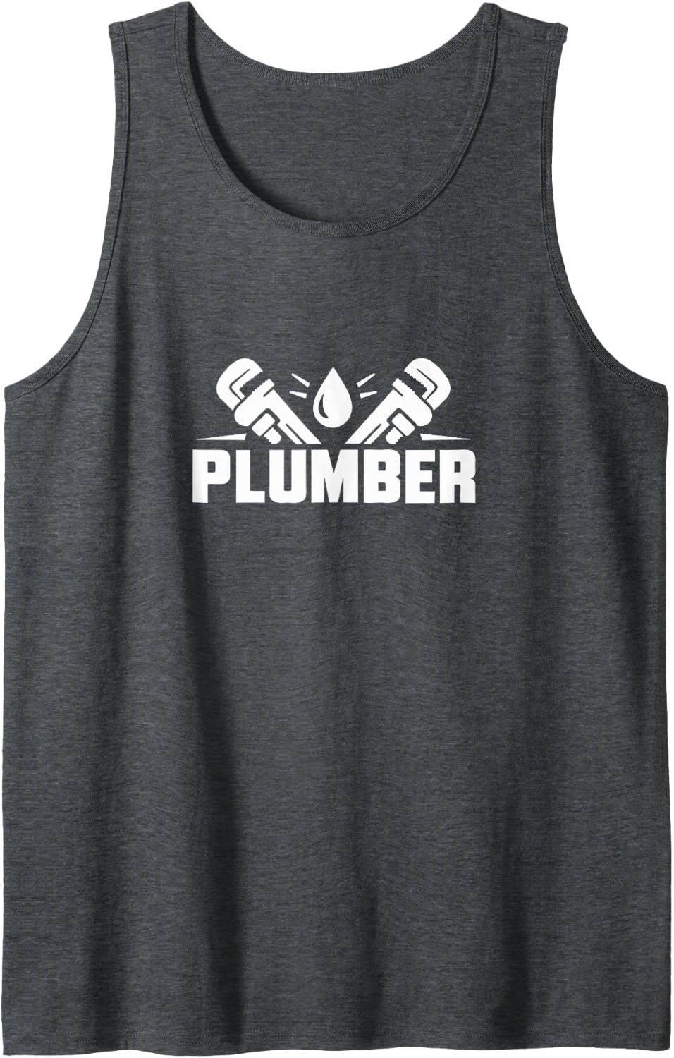 Plumber - Sleeveless Tank Top - Dark Heather Grey