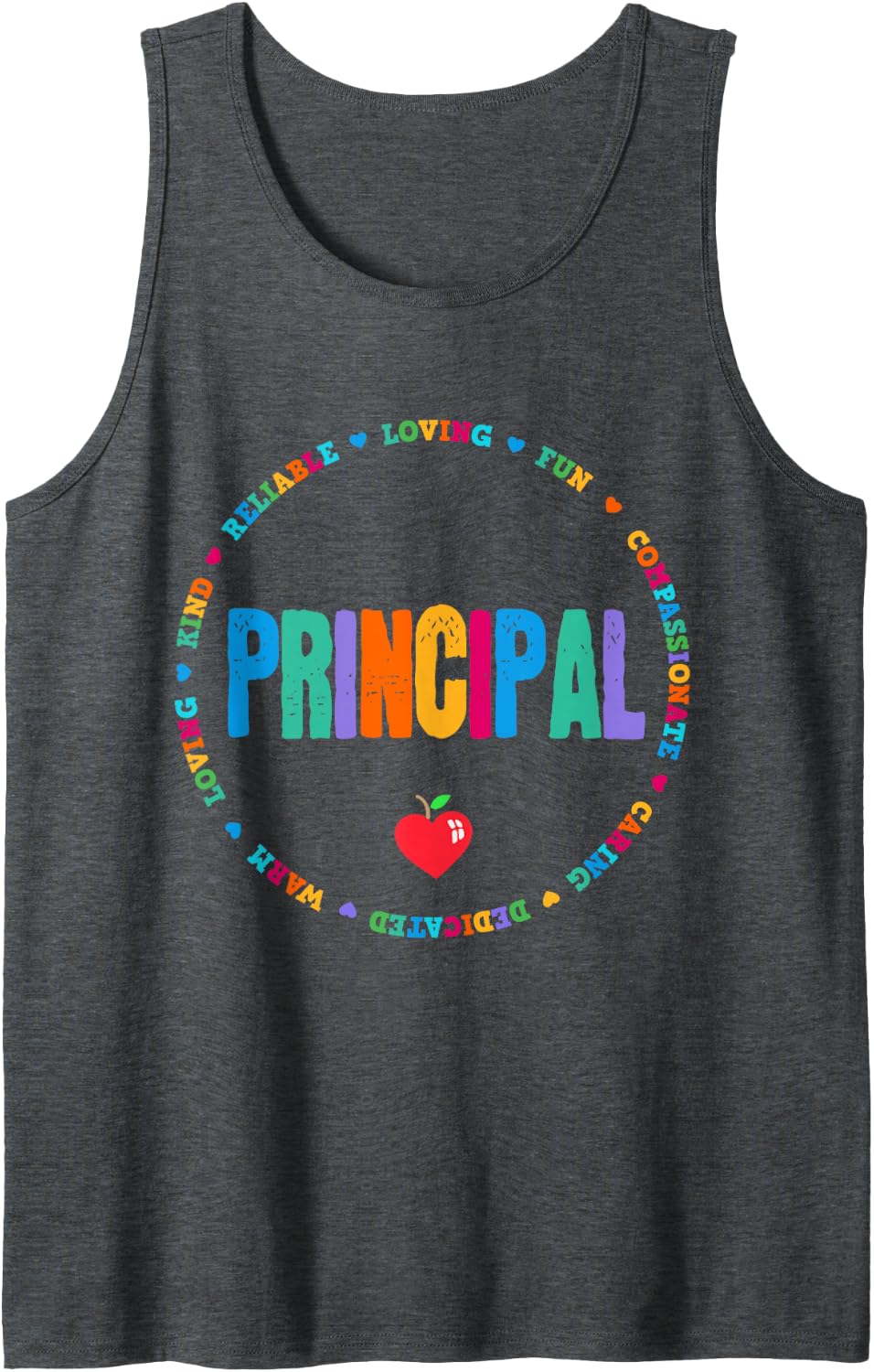 World Changer School Principal Appreciation Week Ideas Crew Sleeveless Tank Top - Dark Heather Grey