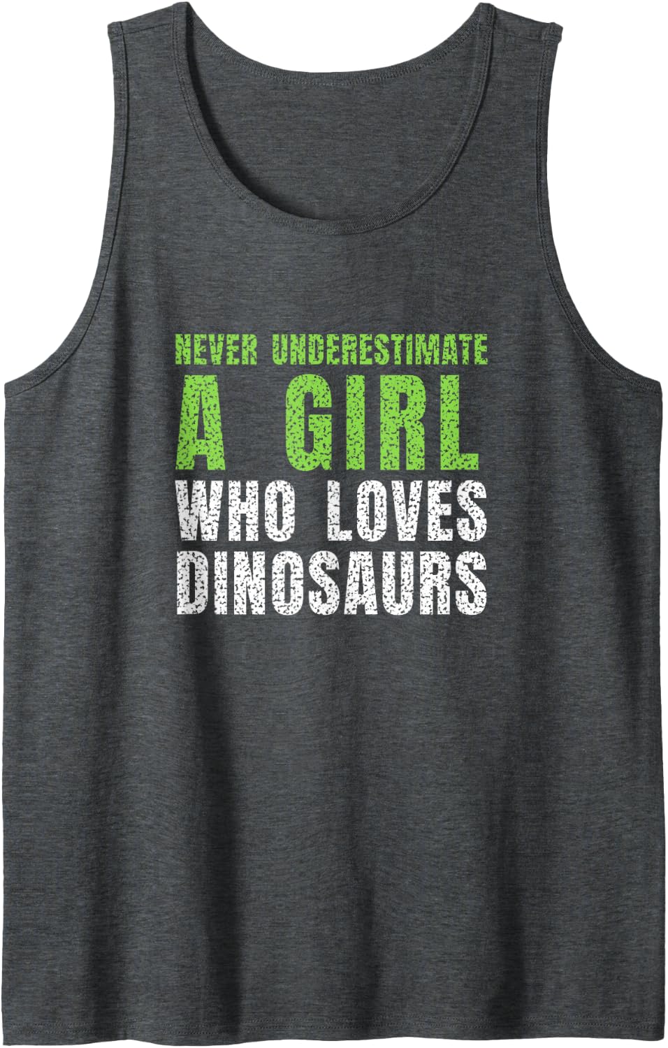 Dinosaur Humor Paleontology Cretaceous Dino Lover Sleeveless Tank Top - Dark Heather Grey