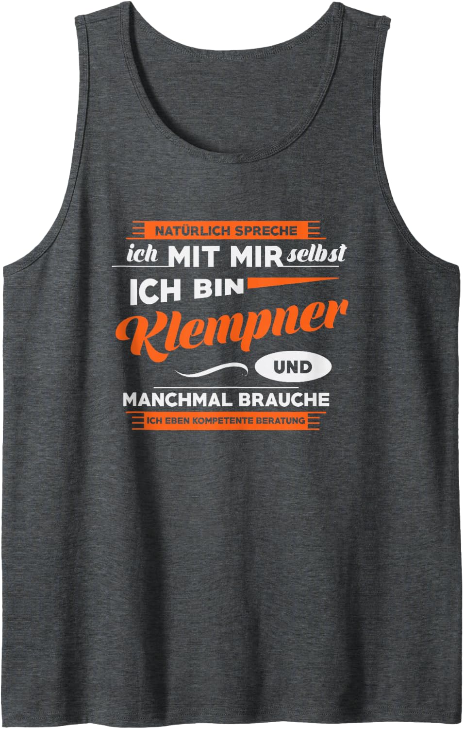 Funny Plumber Pattern I Women Men I Install Sleeveless Tank Top - Dark Heather Grey